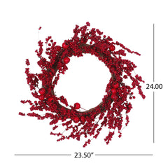 23.5" WP MIXED BERRY WREATH