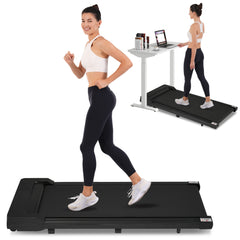 New 8.10 Walking Pad Under Home Desktop Treadmill -2.5HP Walking Treadmill 0.6-4MPH 300LBS Capacity Remote Control Battery