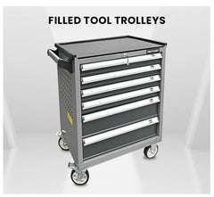 High quality 368 Pcs Tools Stainless Steel Garage Rolling 6 Drawer Maintenance Cabinet Herramientas