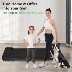 New 8.10 Walking Pad Under Home Desktop Treadmill -2.5HP Walking Treadmill 0.6-4MPH 300LBS Capacity Remote Control Battery