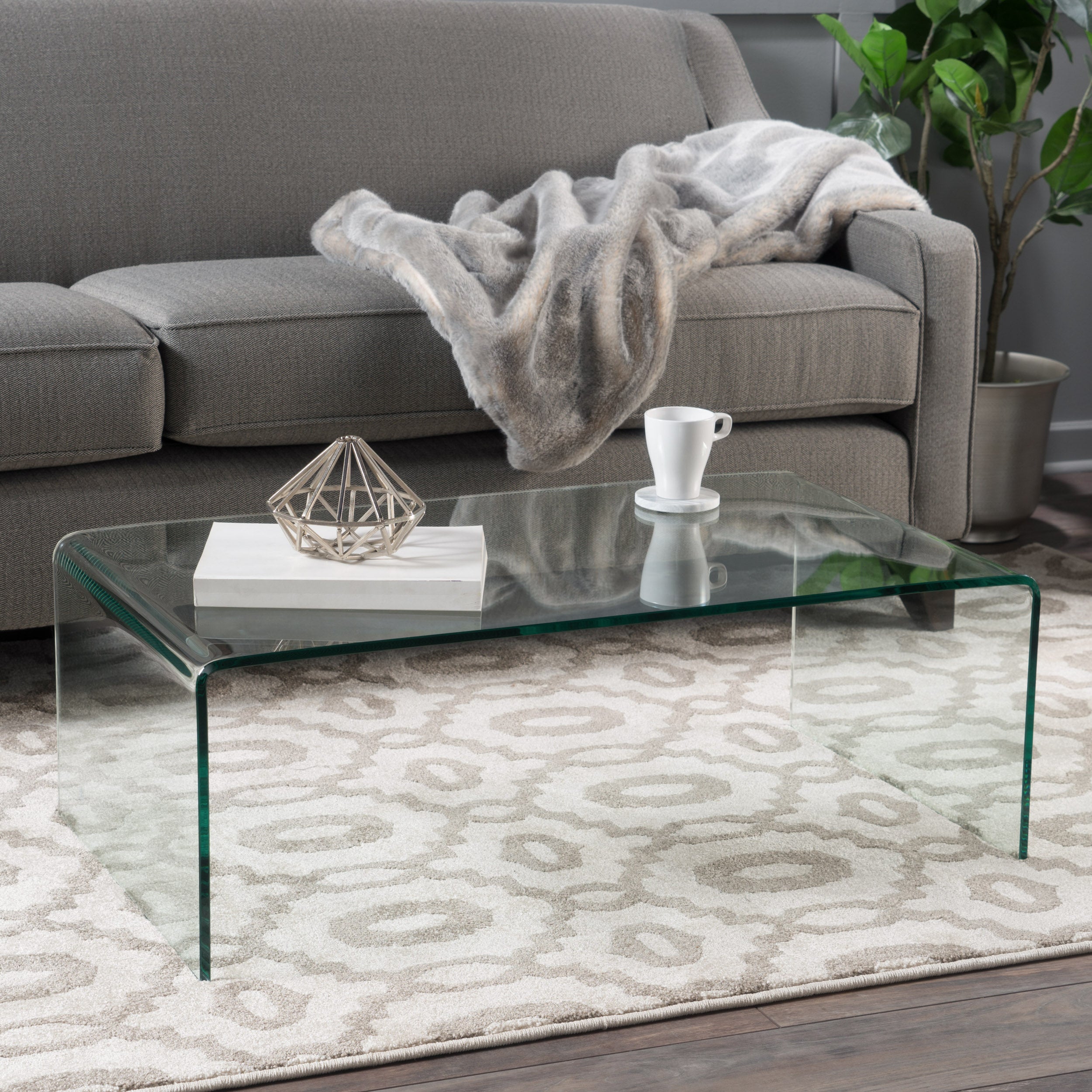 COFFEE TABLE 12MM TEMPERED BENT GLASS