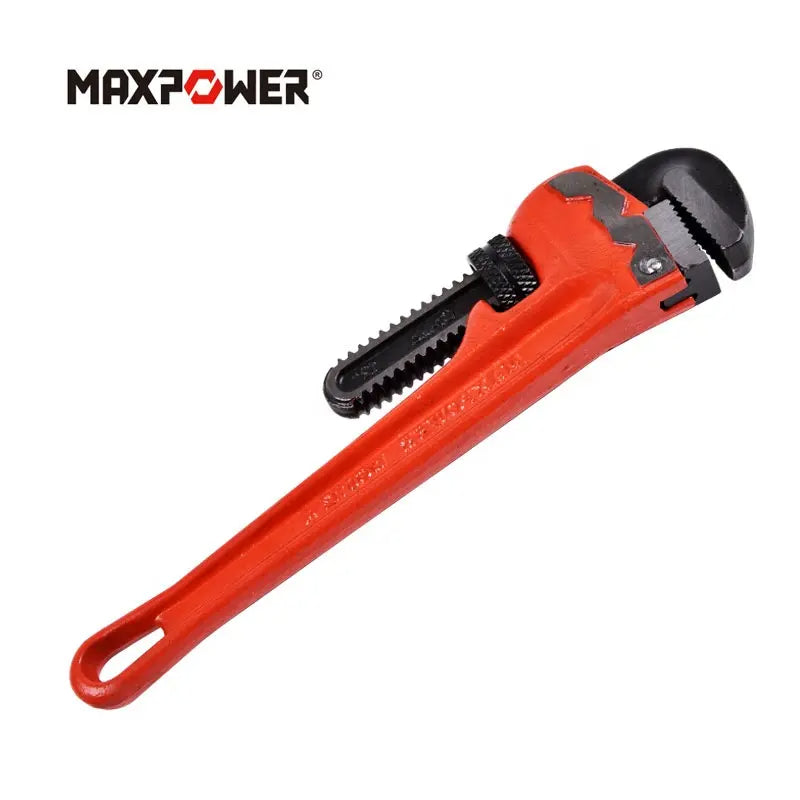 6''-48'' Red Straight Pipe Wrench for Heavy-Duty Plumbing, Sturdy Plumbing Pipe