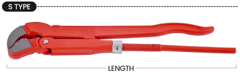 Household tools industrial grade 45 degree Angled CRV Swedish Pattern Pipe Wrench