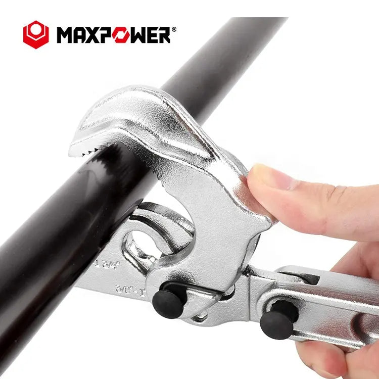 Silver One-hand Adjustable Plumbing Wrench 12 inch Self-adjusting Pipe Wrench