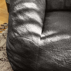 Beanbag chair with filler, beanbag sofa with tufted soft filler with memory foam, black