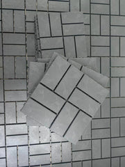 Plastic interlocking deck tiles, 36 pieces, 12 inch x 12 inch waterproof terrace tiles, with strong drainage design in grey