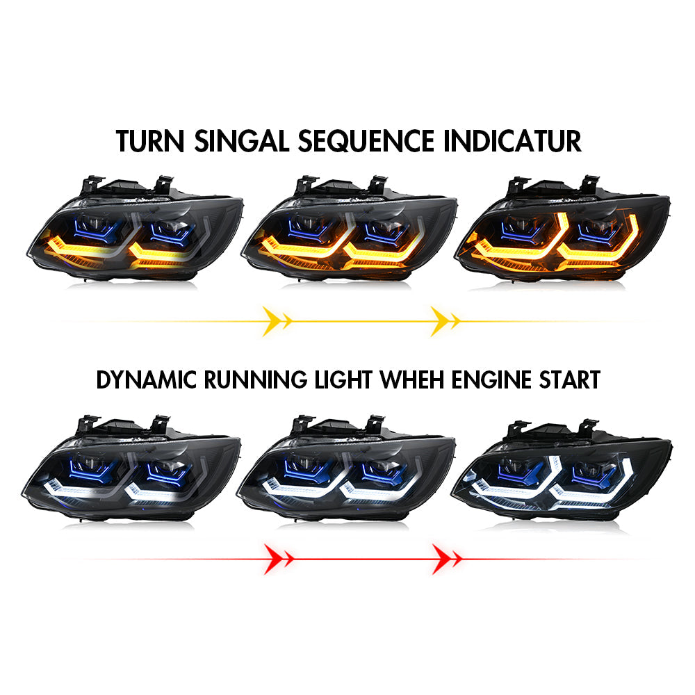 Led Headlight For 2010-2013 BMW E92 E93 3-Series HID Xenon Coupe LED Projector Front Headlight