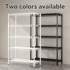 Wire frame metal storage rack adjustable rack, vertical storage rack unit (white, 42L x 18W x 71H)