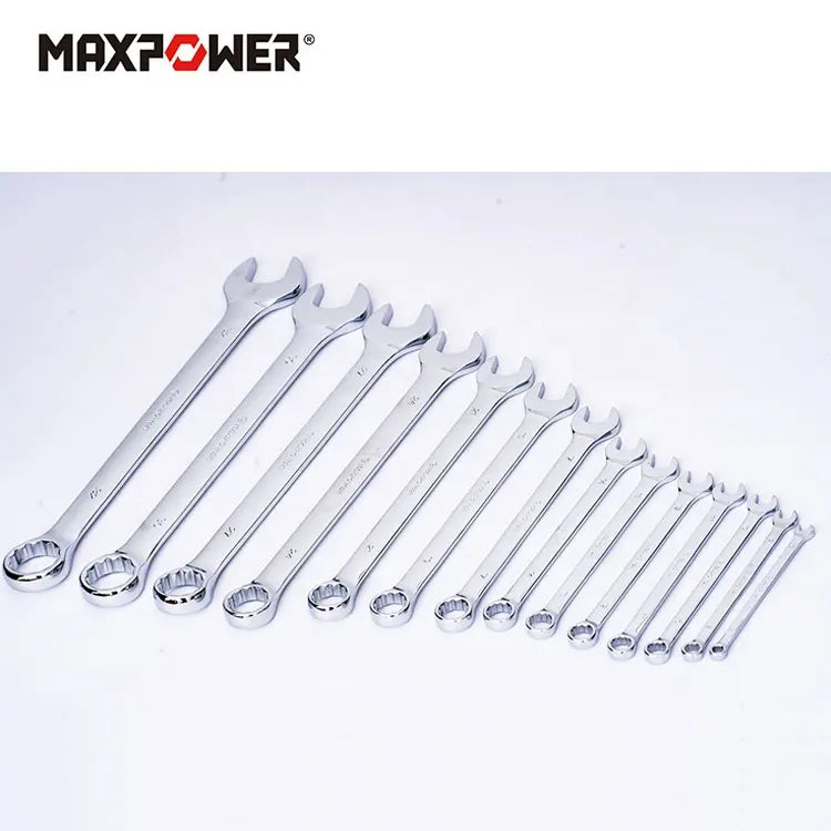 Extra Long CRV Chrome Vanadium Steel 9pcs Combination Wrenches Maintenance Tool