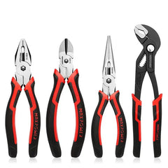 4pcs Pliers Set Repair Tool Diagonal Cutting Pliers Groove Joint Pliers