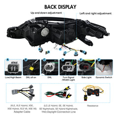 RGB Headlights For 2018-2024 Toyota Camry LE SE XLE XSE TRD (Audi Model)