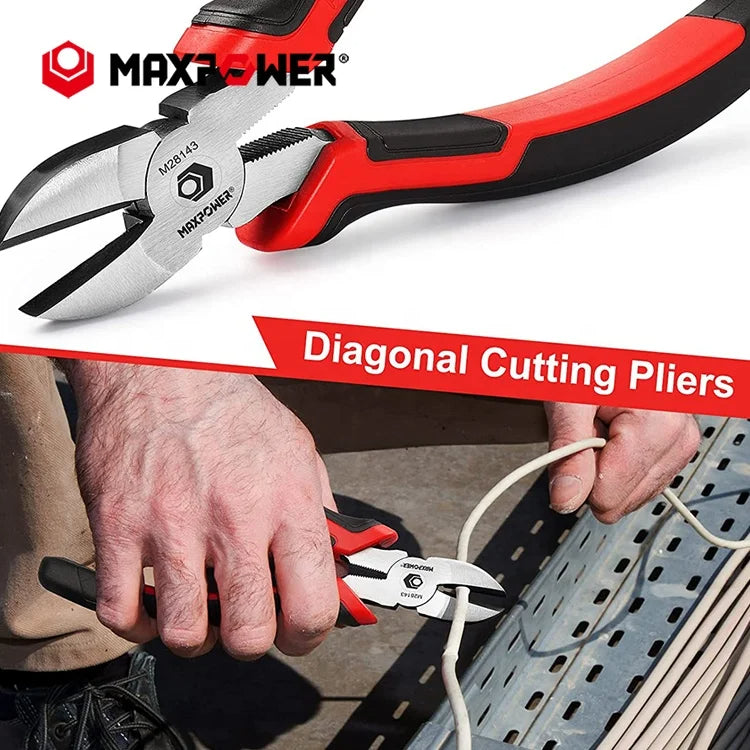 4pcs Pliers Set Repair Tool Diagonal Cutting Pliers Groove Joint Pliers