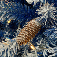 A set of 4 artificial Christmas trees, including flower garlands, flower garlands, and 2 entrance trees, equipped with LED light