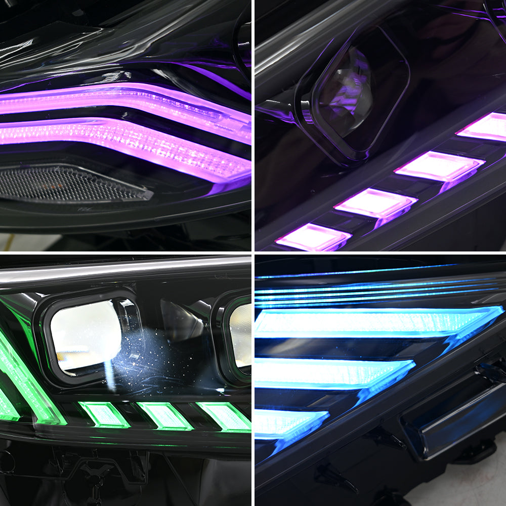 RGB Headlights For 2018-2024 Toyota Camry LE SE XLE XSE TRD (Audi Model)
