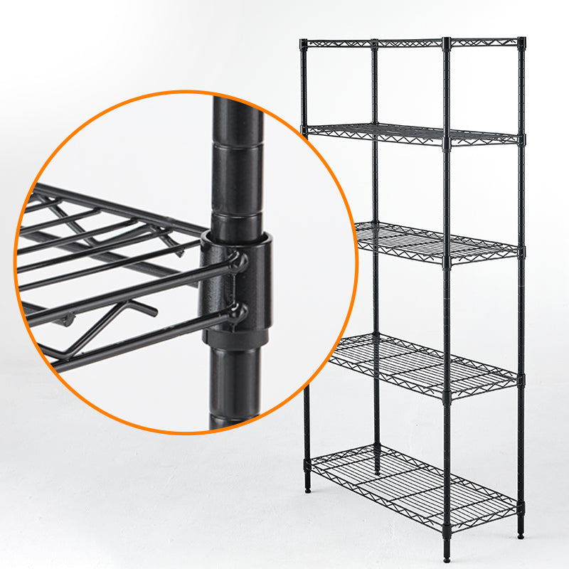 Wire frame metal storage rack adjustable rack, vertical storage rack unit (white, 36L x 14W x 71H)