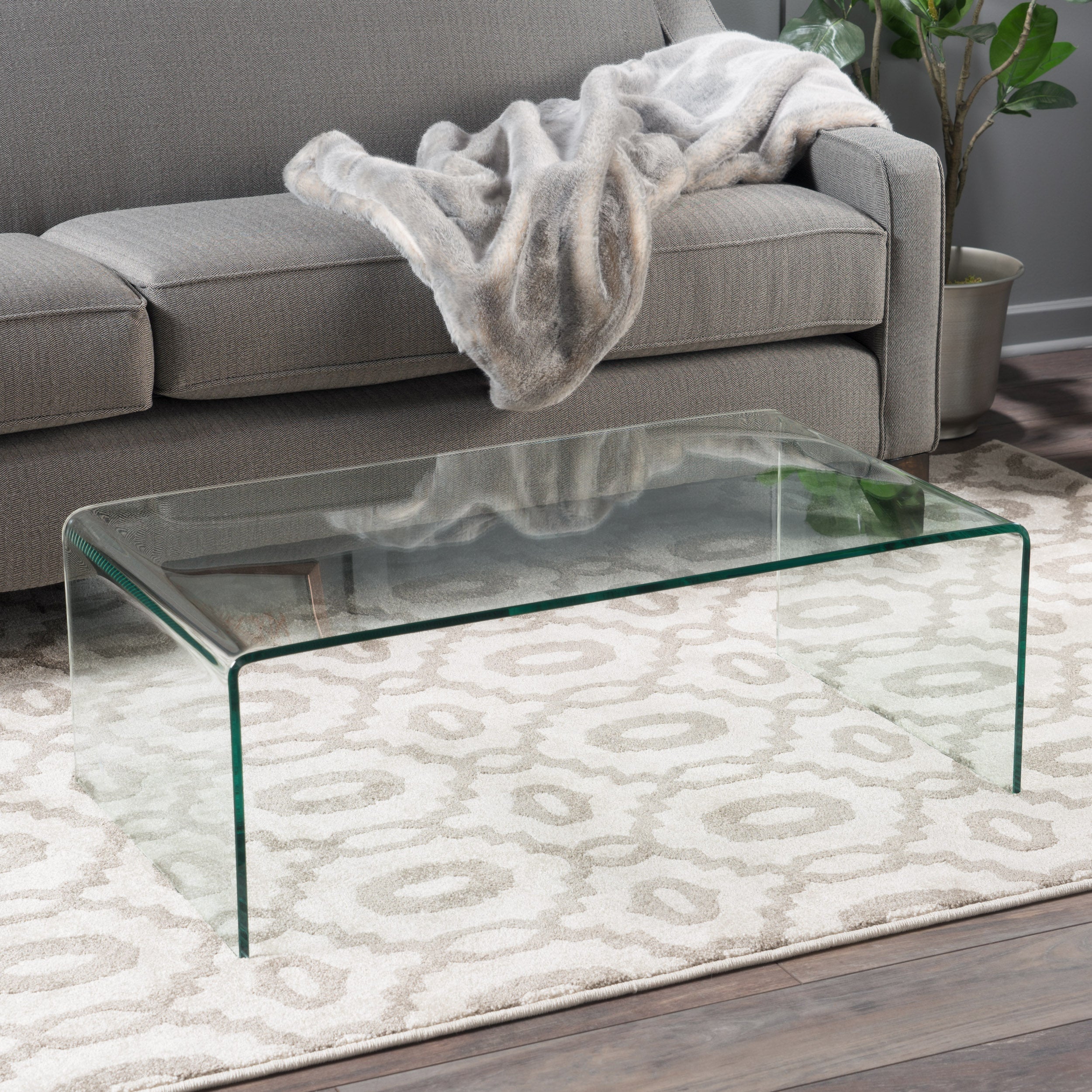 COFFEE TABLE 12MM TEMPERED BENT GLASS