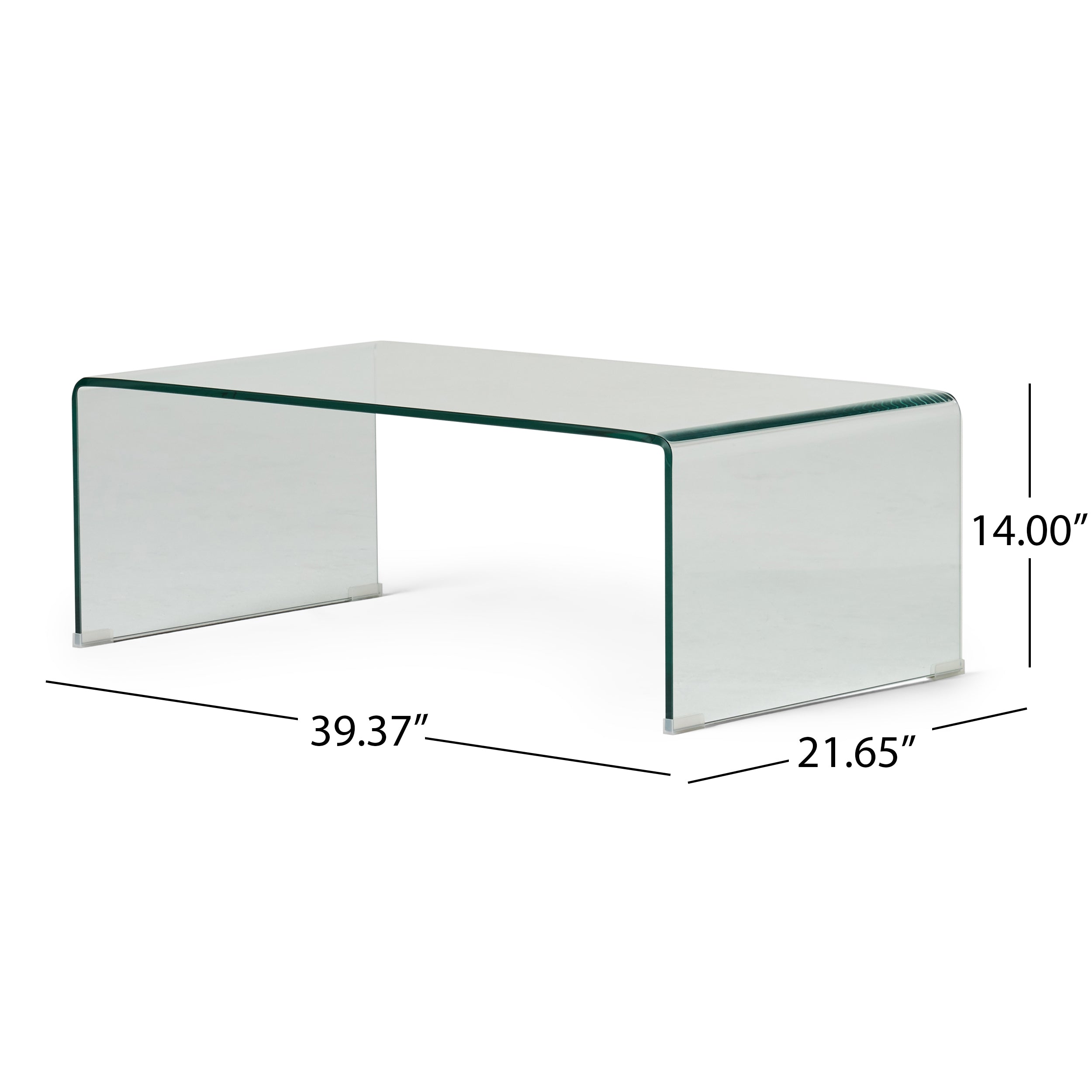 COFFEE TABLE 12MM TEMPERED BENT GLASS