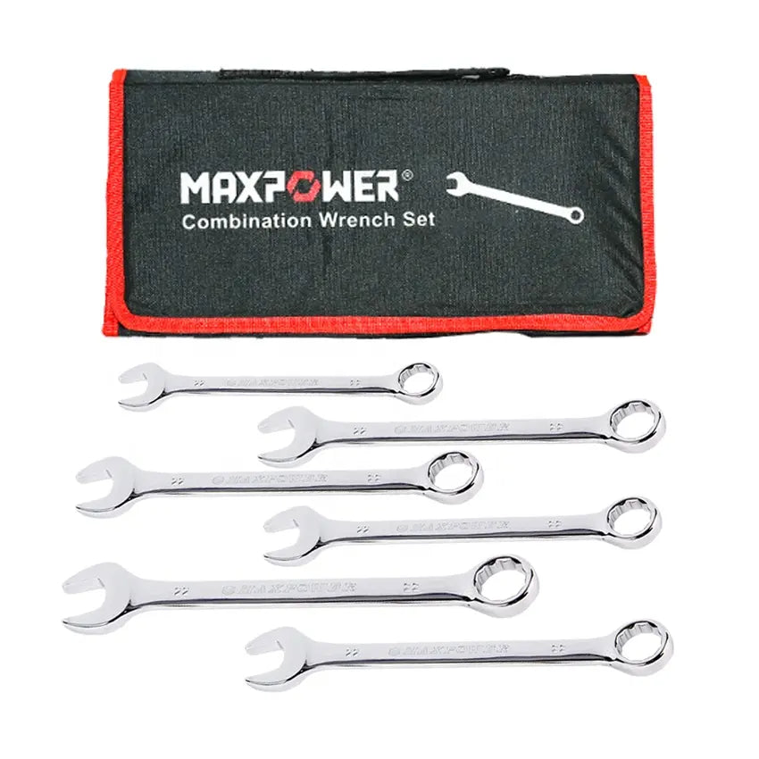 Extra Long CRV Chrome Vanadium Steel 9pcs Combination Wrenches Maintenance Tool