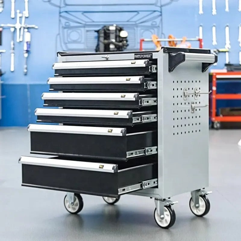 High quality 368 Pcs Tools Stainless Steel Garage Rolling 6 Drawer Maintenance Cabinet Herramientas