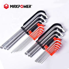 9pcs Professional Ball Point Allen Wrenches Satin Finshin Long Arm Hex Key Wrench Set