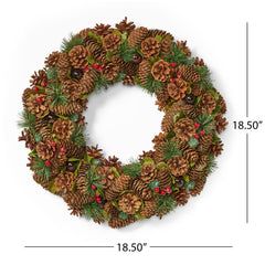 *CLEARANCE SALE* 18.5'' PINE CONE WREATH