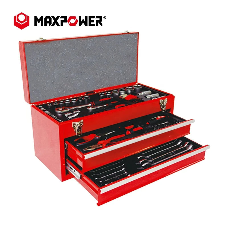 90 pcs Auto Repair Tool Set for Mechanics, Quick Release Ratchet Handle, Socket Wrench Set