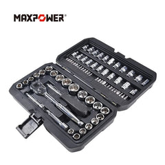 73pcs Mechanics Tool Set 1/4" 3/8" Socket Wrench Set With Screwdriver