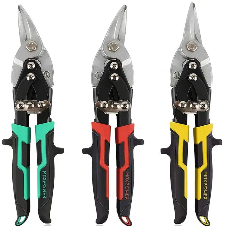 3pcs Aviation Snips Set Metal Shears Labor Saving Straight Aviation Snip