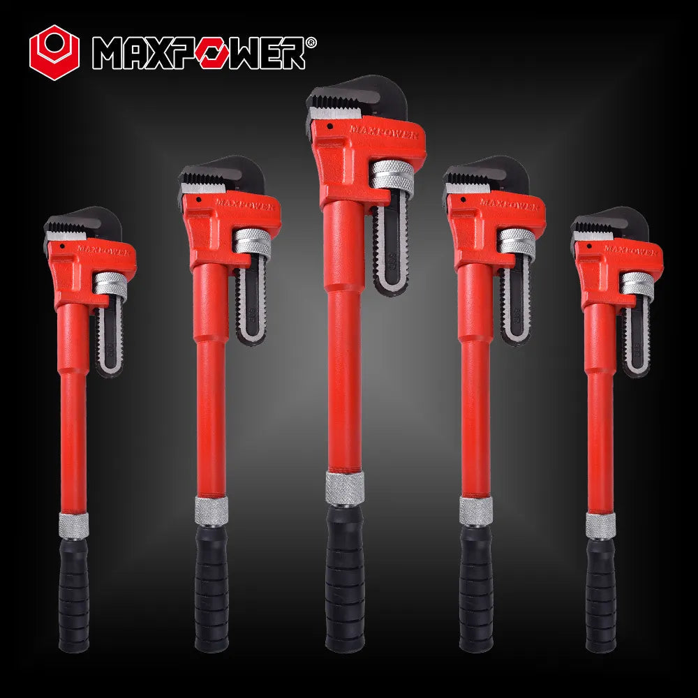 8'' - 48" Straight Adaptable Cheater Pipe Wrench Adjustable Labor Saving Pipe Wrench