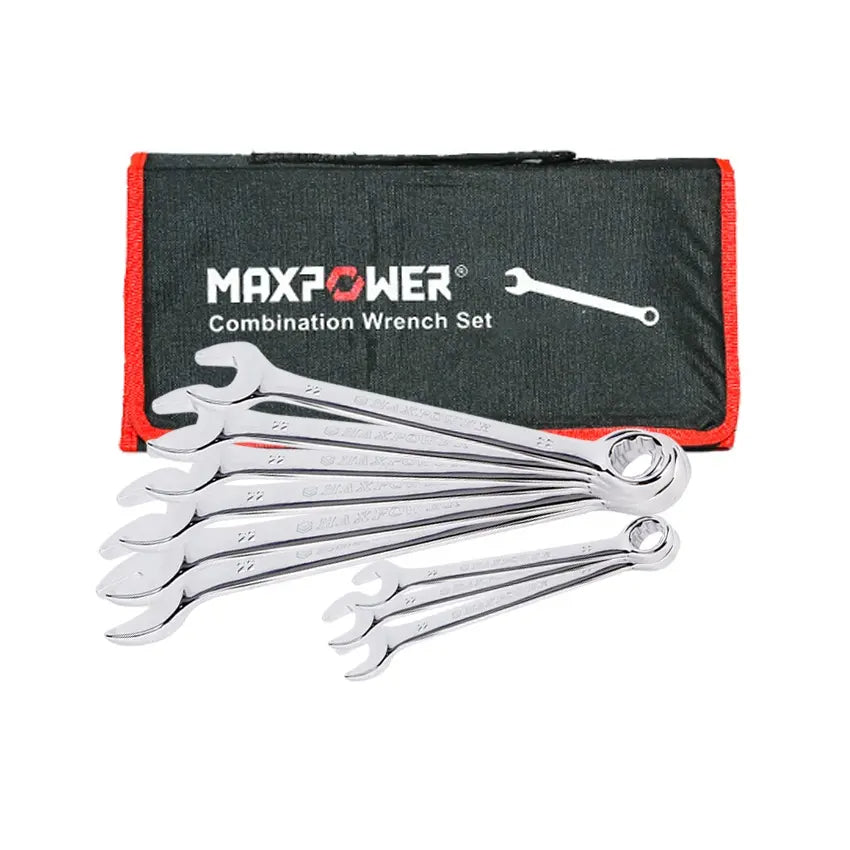 Extra Long CRV Chrome Vanadium Steel 9pcs Combination Wrenches Maintenance Tool