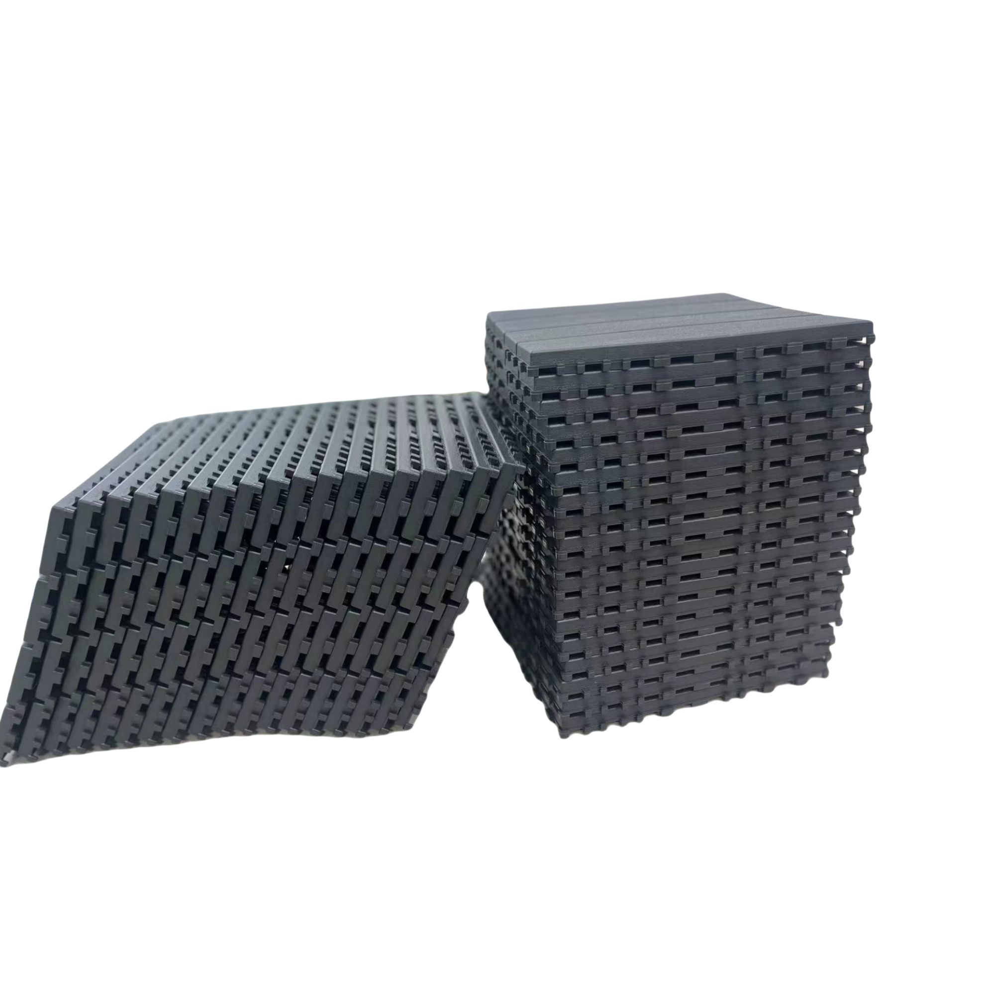 Plastic interlocking deck tiles, 36 terrace deck tiles, 12 "x12" square waterproof, terrace floor tiles, gray