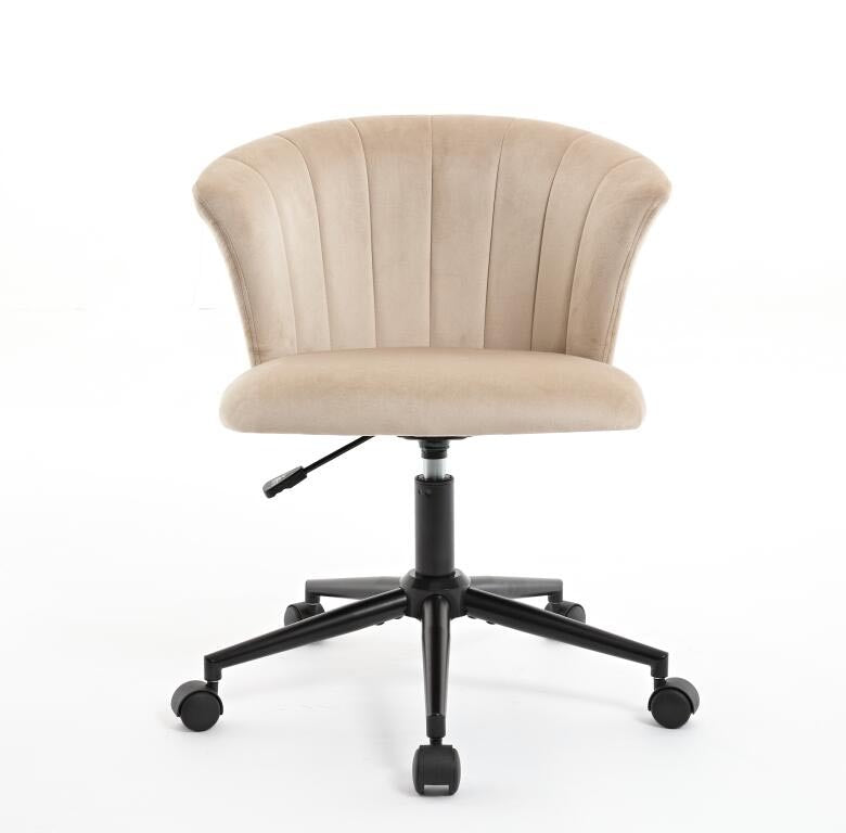 Home Office Chair, Velvet Fabric Swivel Flower Shape Computer Desk Chair for Home Office or Bedroom