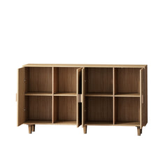 62.20"Elegant and Functional 4-Door Rattan Decorative Storage Cabinet,for Bedroom,Living Room,Office,Easy Assembl