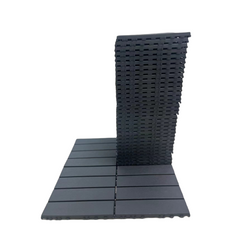 Plastic interlocking deck tiles, 36 terrace deck tiles, 12 "x12" square waterproof, terrace floor tiles, gray