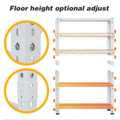 Household storage rack, adjustable display rack, carbon steel storage rack 100cm * 40cm * 180cm, five layers (white)