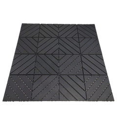 Plastic tiles, 36 pieces, 12 inches x 12 inches waterproof outdoor terrace tiles with reinforced drainage design, gray