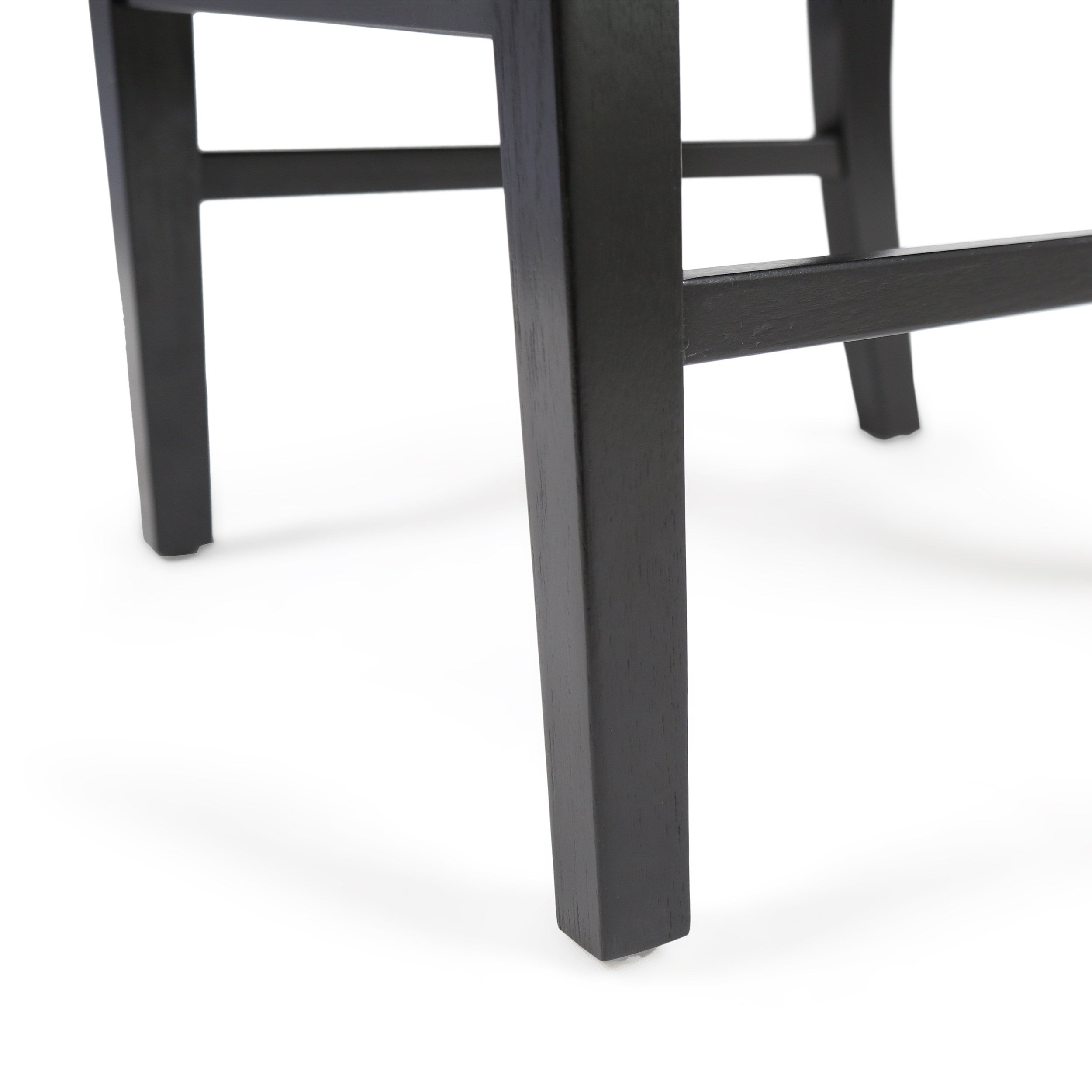 Roshan Farmhouse Acacia Wood Dining Chairs, Black (Set of 2)