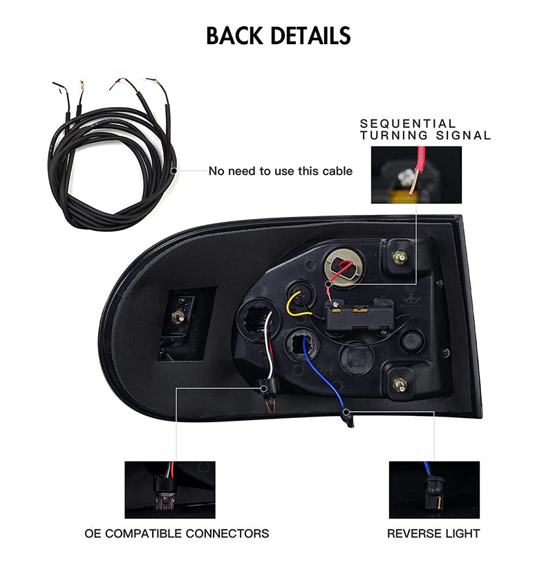 Omnibaz - For Toyota FJ Cruiser 2006-2020 LED Tail Lights Assembly (Clear/smoke)-Toyota-Omnibaz-Omnibaz