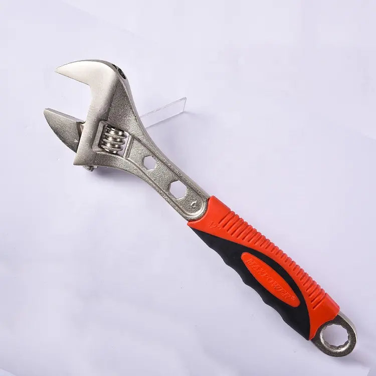 High Quality 6"/8"/10"/12" Function Rubber Handle Wrench Open 41mm Adjustable Wrench With Wide Opening