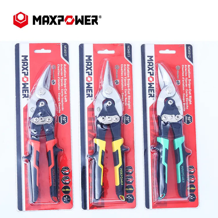 Left, Right and Straight Cut heavy duty crv cutting tin aviation snips