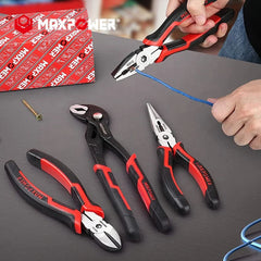 4pcs Pliers Set Repair Tool Diagonal Cutting Pliers Groove Joint Pliers