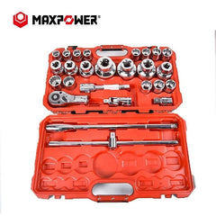 26pcs 3/4'' 1"Dr. Adjustable Torque Ratchet Cr-Mo SAE Professional Auto Repair Socket Set