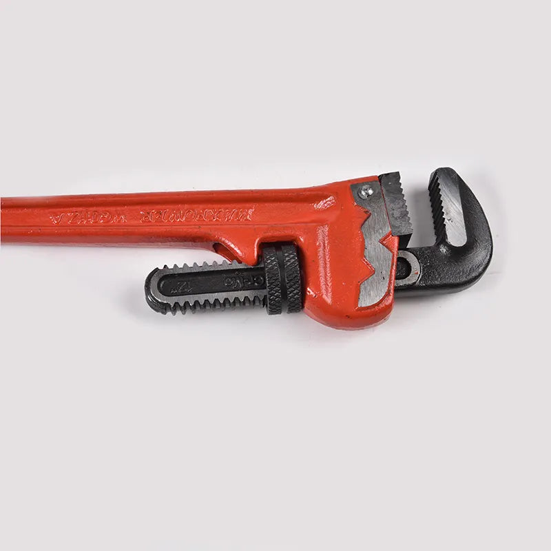 6''-48'' Red Straight Pipe Wrench for Heavy-Duty Plumbing, Sturdy Plumbing Pipe