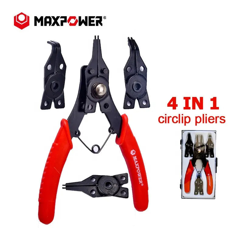 4pcs Jaw Heads Ring Remover Retaining Tool Snap Ring Plier