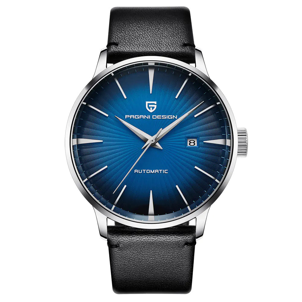 PAGANI DESIGN Men's Genuine Leather Automatic Watch