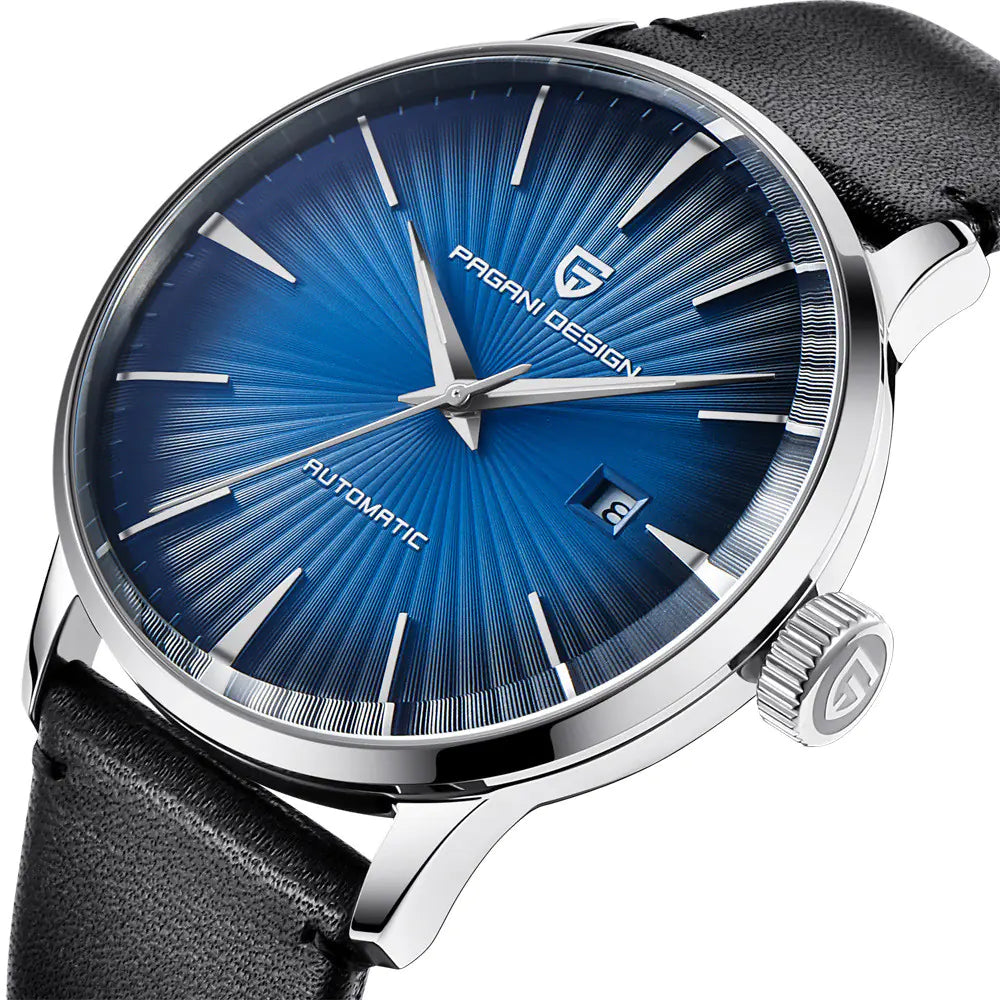 PAGANI DESIGN Men's Genuine Leather Automatic Watch