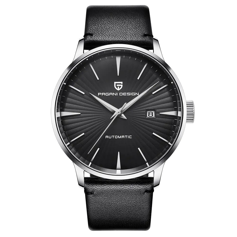 PAGANI DESIGN Men's Genuine Leather Automatic Watch